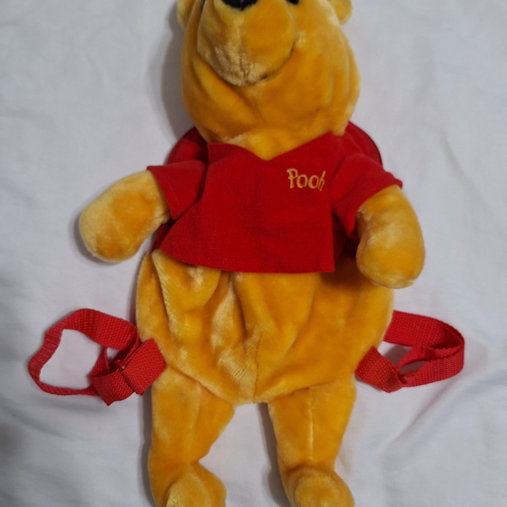 Disney Winnie the Pooh Plush Backpack - Red and Yellow